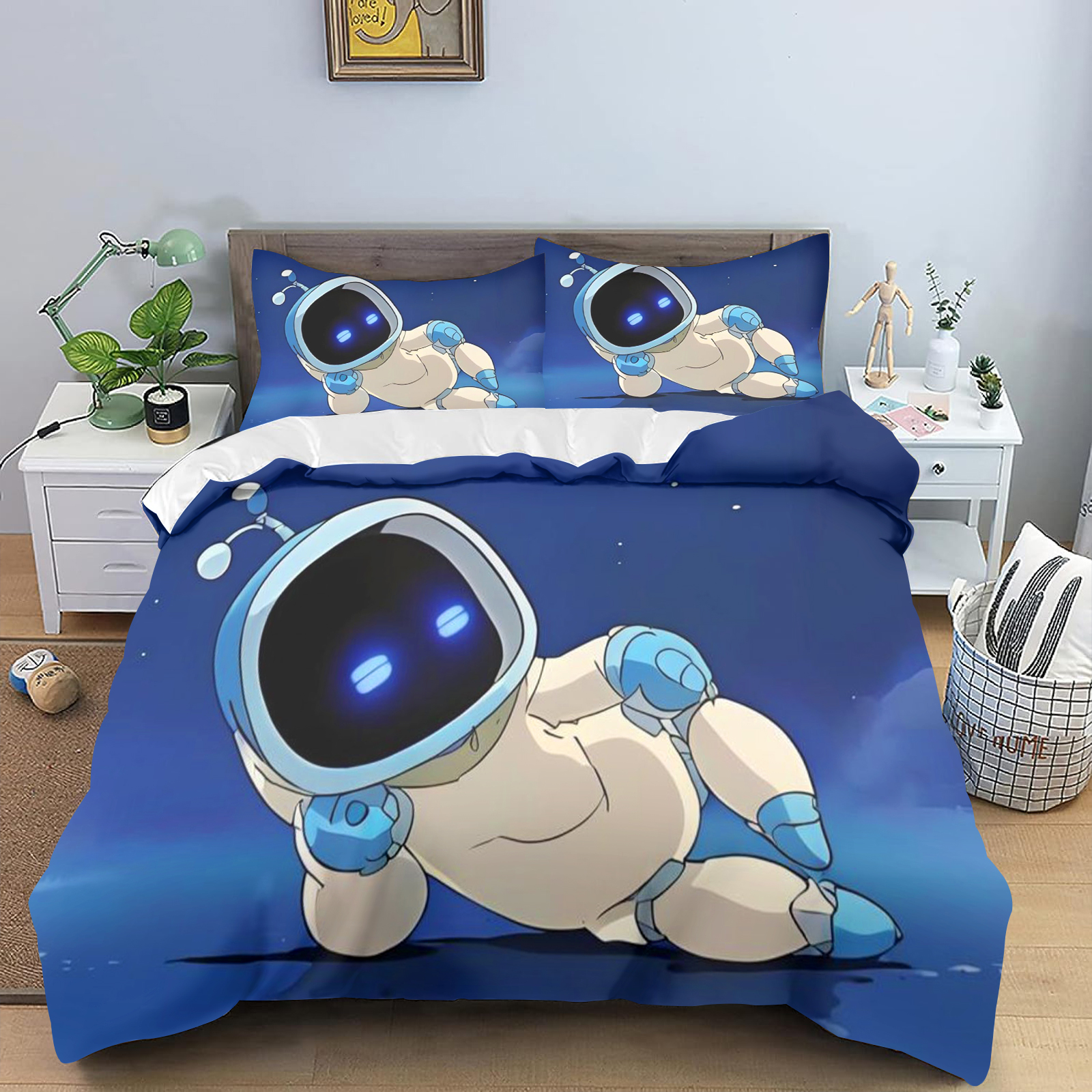 Home Improvement Game - Print Cartoon Astro Bot Duvet Cover