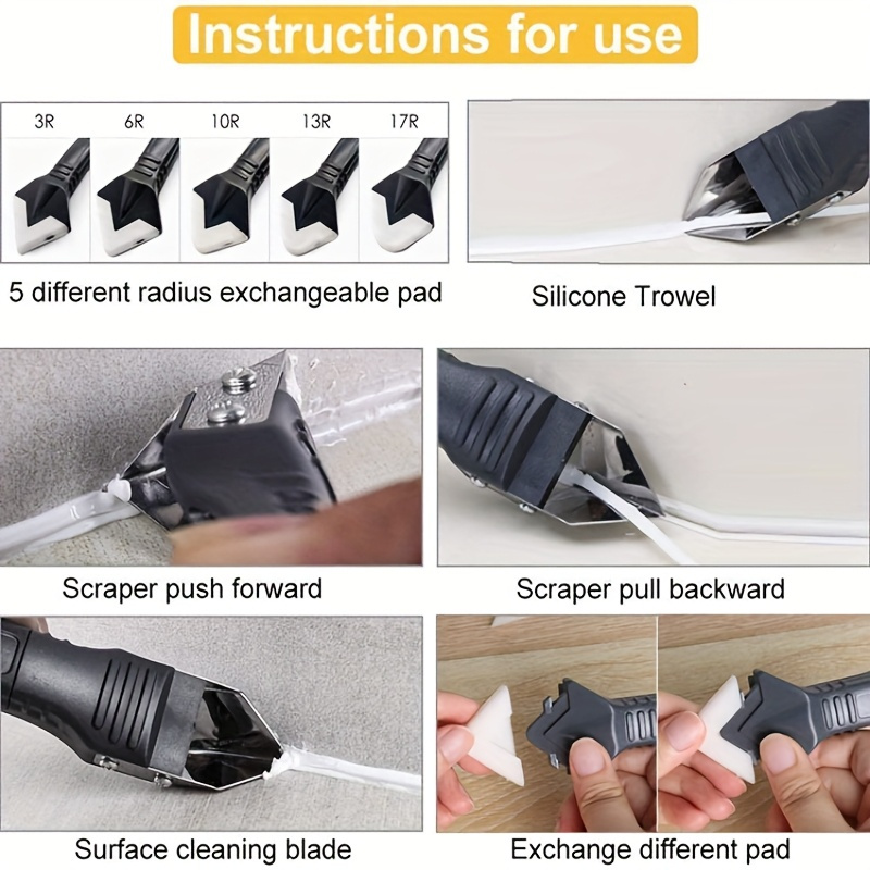 3 In 1 Silicone Scraper Sealan - Grout Saw Removal บทวิจารณ์และราคา