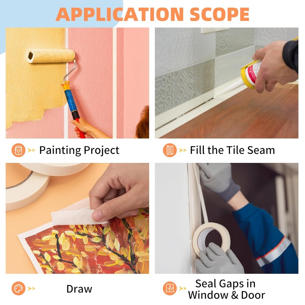 0.7 Inch x 60 Yard White Maski - Home Improvement And Diy บทวิจารณ์และราคา