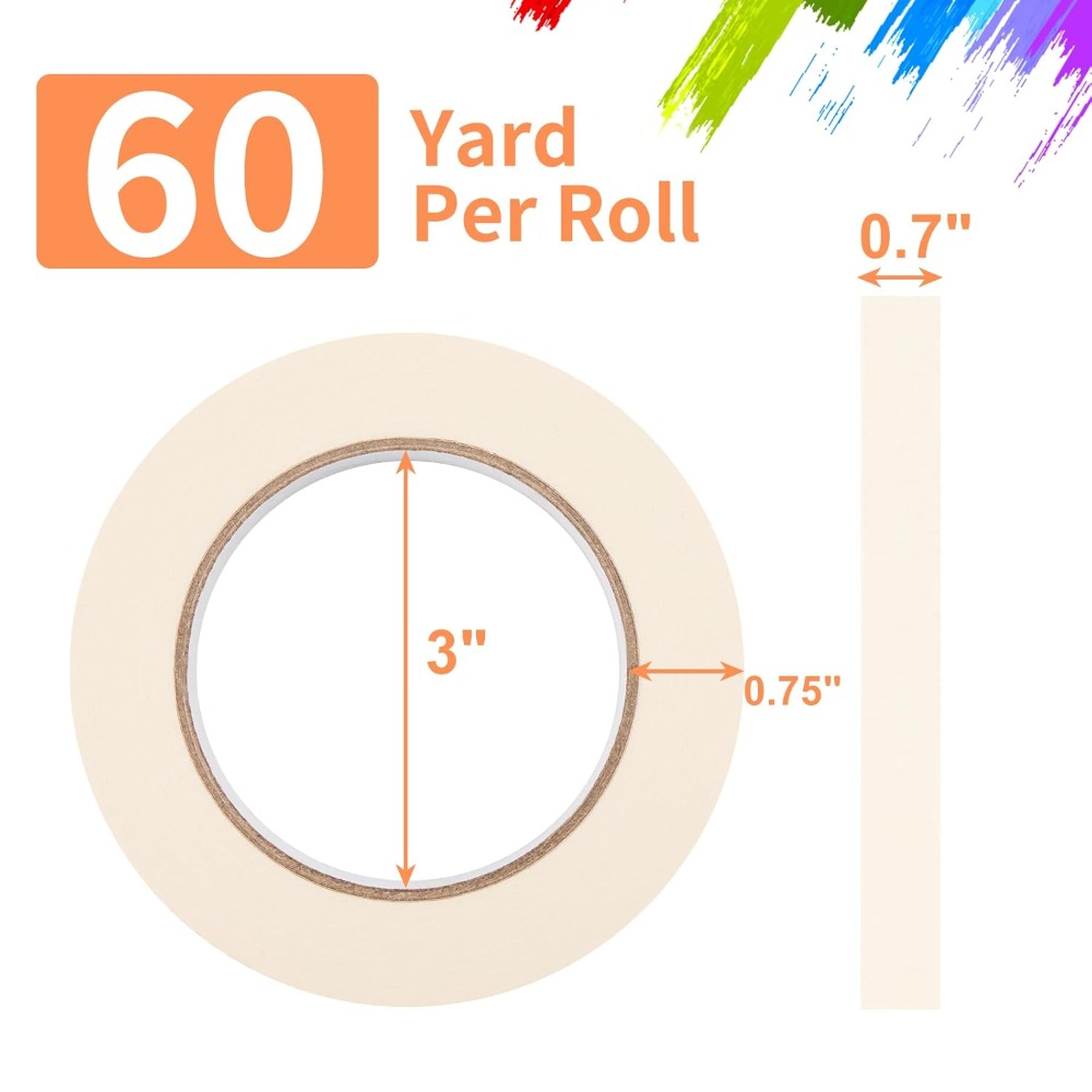 0.7 Inch x 60 Yard White Maski - Home Improvement And Diy บทวิจารณ์และราคา