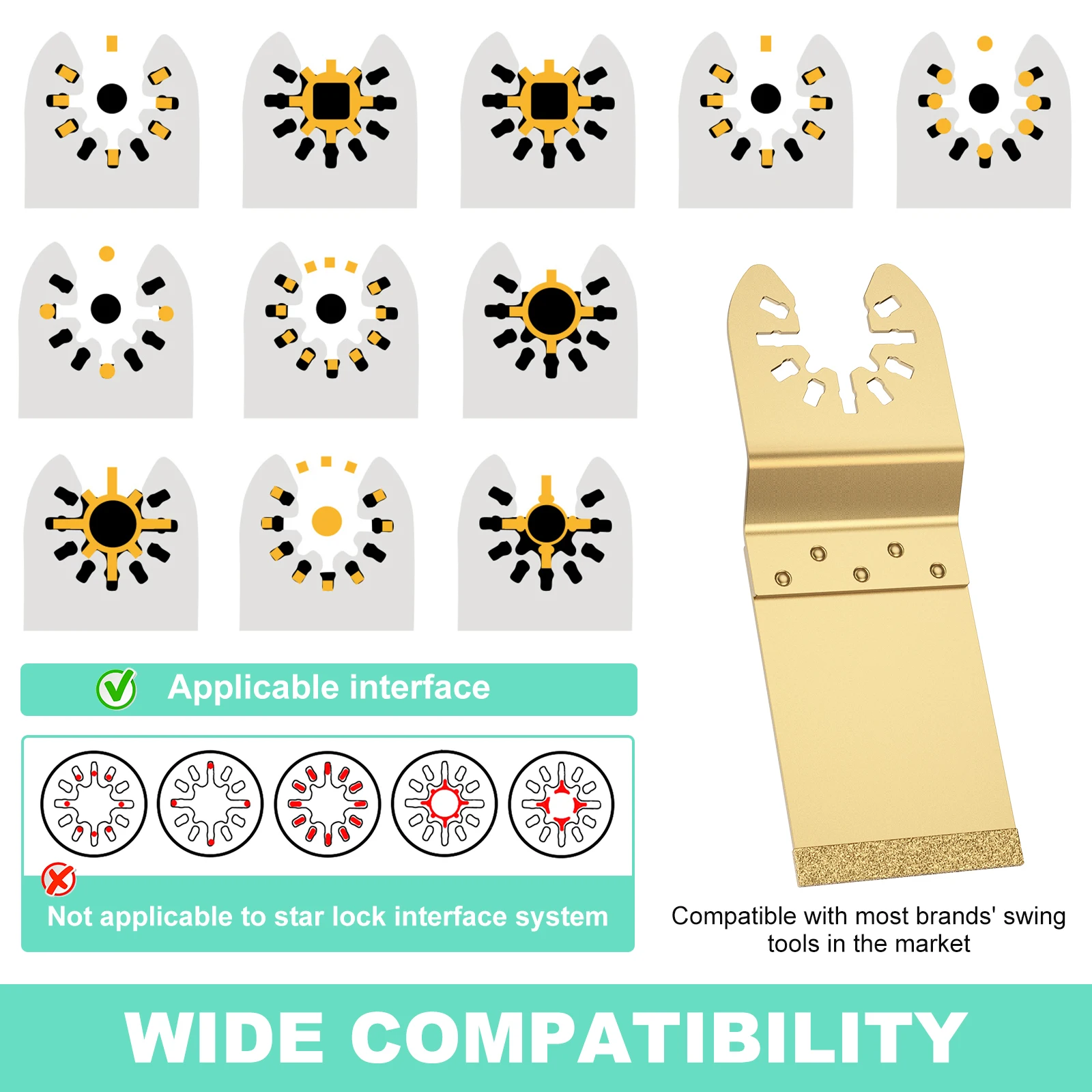 6pcs Oscillating Saw Blades 1- - Grout Saw Removal บทวิจารณ์และราคา