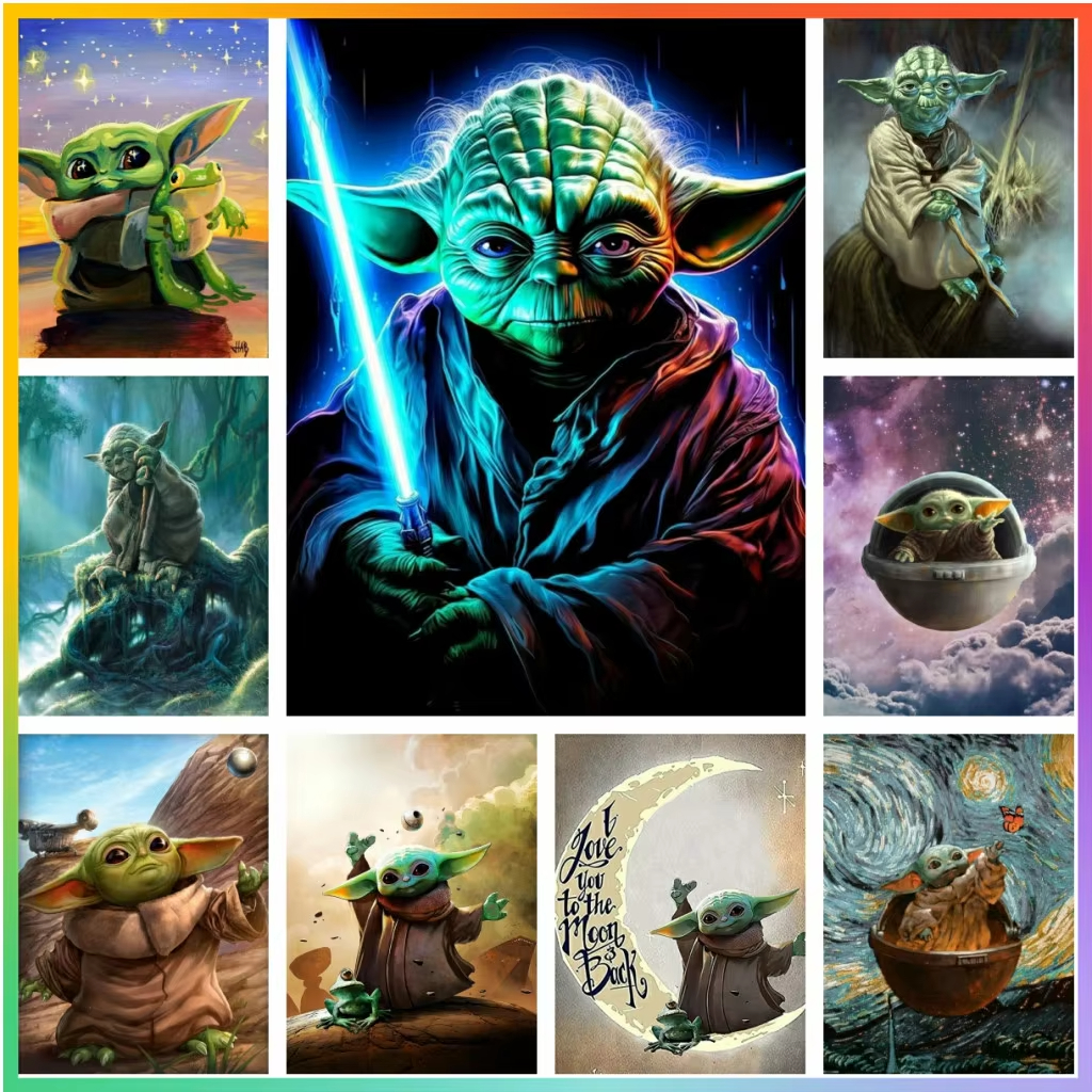 Star Wars Baby Yoda Oil Painti - Home Improvement Tv Show บทวิจารณ์และราคา