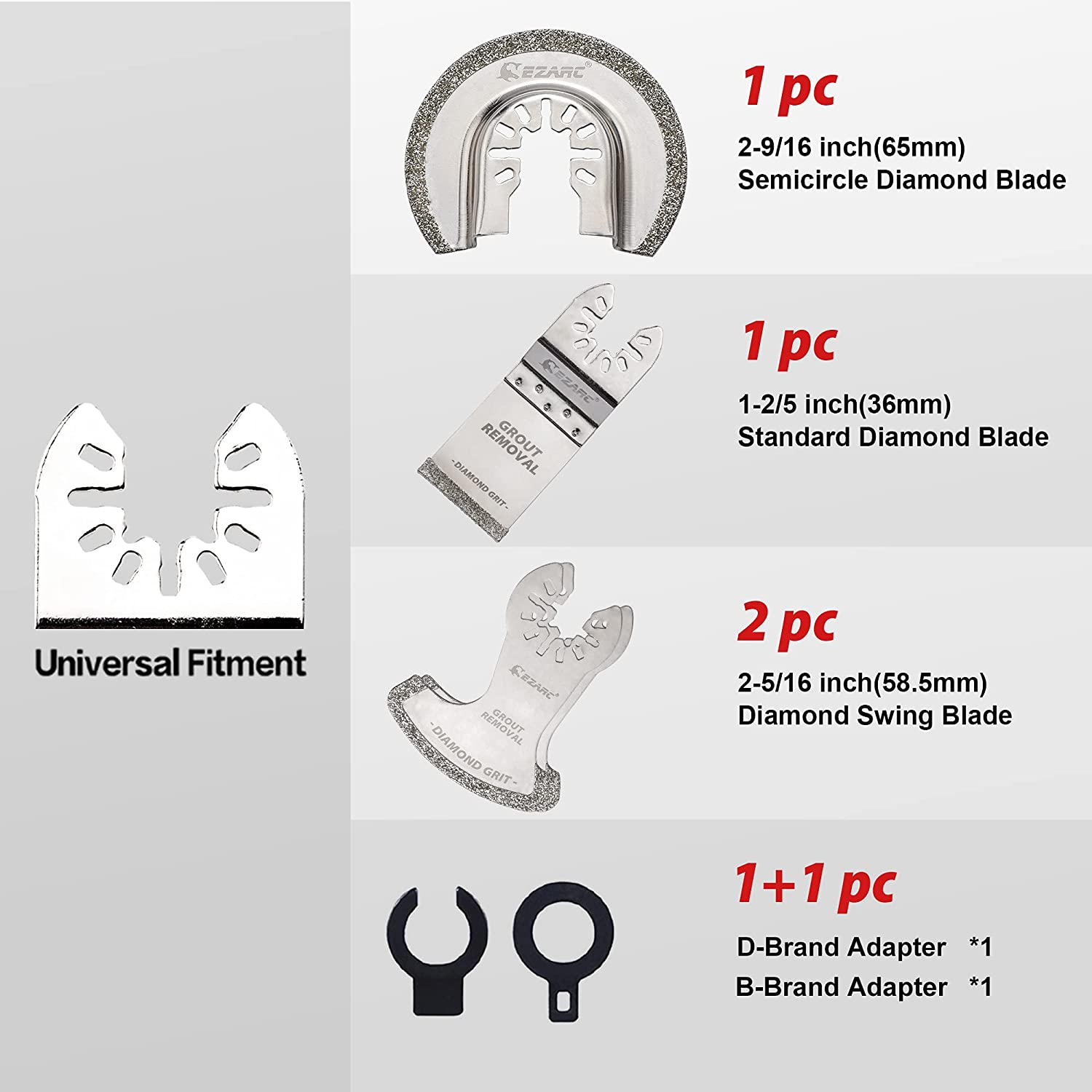 EZARC 4PCS Diamond Oscillating - Grout Saw Removal บทวิจารณ์และราคา