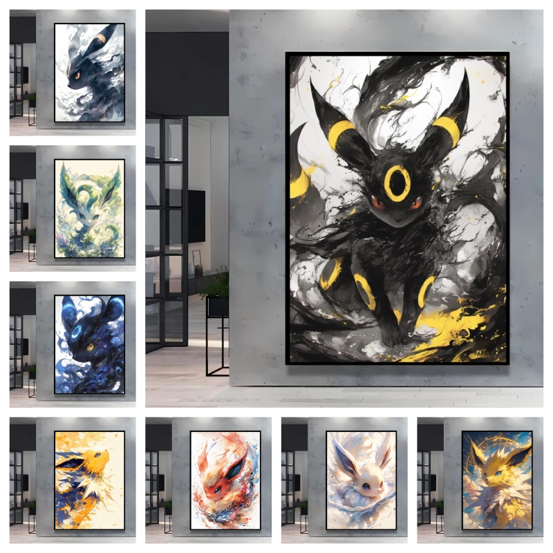 Pokemon Eevee Series Wall Art  - Home Improvement Tv Show บทวิจารณ์และราคา