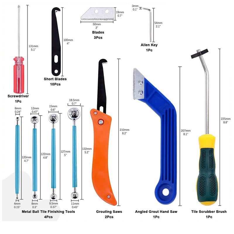 Grout Removal Tools 22 Pcs  Se - Grout Saw Removal บทวิจารณ์และราคา