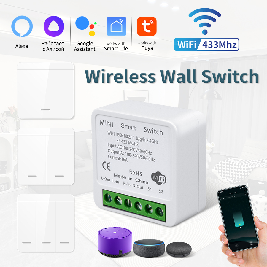 16A Tuya WiFi DIY Smart Switch - Home Improvement And Diy บทวิจารณ์และราคา
