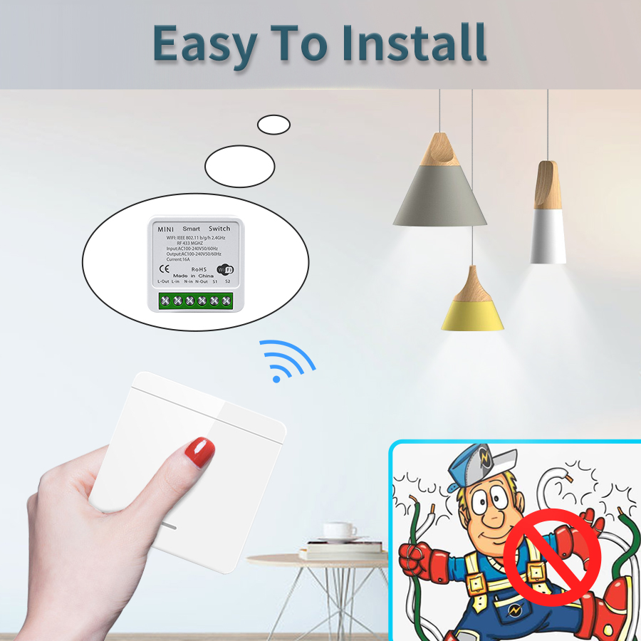 16A Tuya WiFi DIY Smart Switch - Home Improvement And Diy บทวิจารณ์และราคา