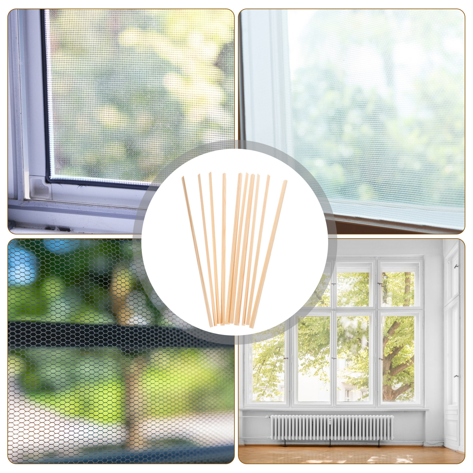 10Pcs Wooden Window Decorative - Home Improvement And Diy บทวิจารณ์และราคา
